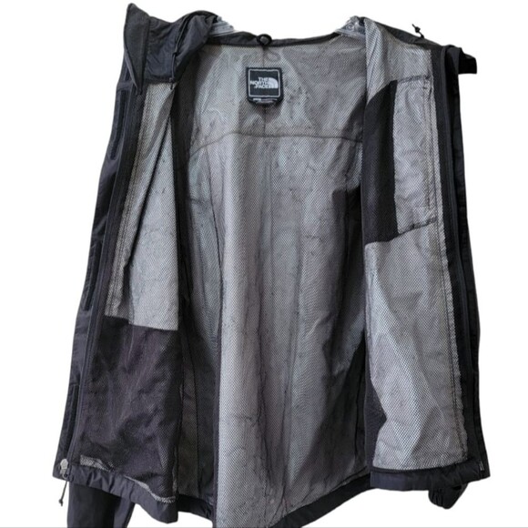 The North Face black Hooded windbreaker jacket Size L hyvent Nylon - Picture 3 of 13